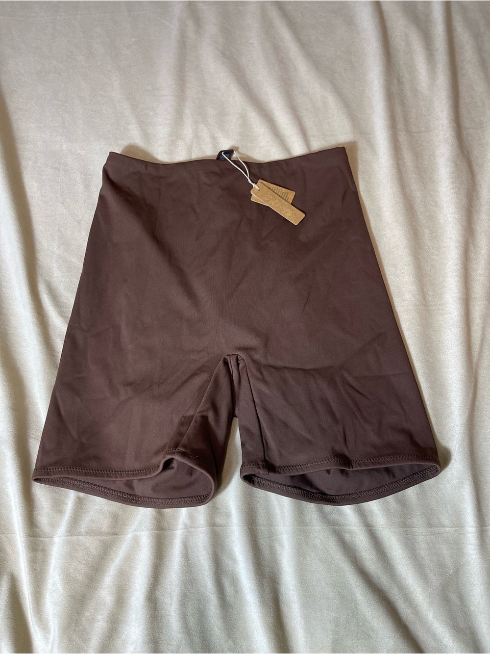 SKIMS Swim/Biker Mid Waist Shaping Shorts NWT Cocoa Small